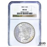 1881-S Morgan Silver Dollar NGC MS66