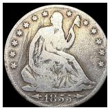 1855-O Silver Seated Liberty Half Dollar  LIGHTLY