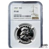 1957 Franklin Half Dollar NGC PF68