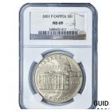 2021-P U.S. Capitol Visitor Center Silver $1  MS69