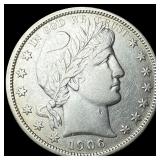 1906-O Silver Barber Half Dollar CLOSELY  UNCIRCU