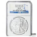 2014 Silver Eagle NGC MS69