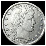 1893 Silver Barber Quarter CLOSELY  UNCIRCULATED
