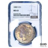 1880-S Morgan Silver Dollar NGC MS63