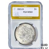 1921-D Morgan Silver Dollar PGA MS64