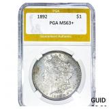1892 Morgan Silver Dollar PGA MS63+