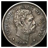 1883 Hawaii Silver Dime NEARLY UNCIRCULATED