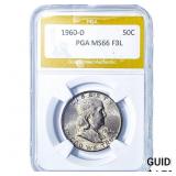 1960-D Franklin Half Dollar PGA MS66 FBL