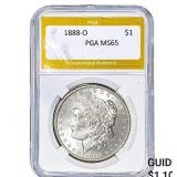1888-O Morgan Silver Dollar PGA MS65
