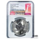 2016 Canada 1oz Silver $5 Maple Leaf NGC MS70