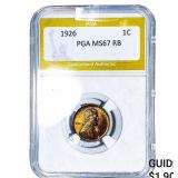 1926 Wheat Cent PGA MS67 RB