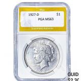 1927-D Silver Peace Dollar PGA MS63
