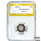 1905-O Barber Dime PGA GenuineMicro O