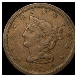 1851 Braided Hair Half Cent NEARLY  UNCIRCULATED