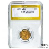 1909 VDB Morgan Silver Dollar PGA MS65 RD