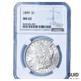 1899 Morgan Silver Dollar NGC MS62