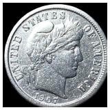 1907-O Silver Barber Dime NEARLY UNCIRCULATED