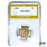 1937 Buffalo Nickel PGA MS65