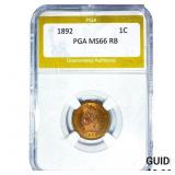 1892 Indian Head Cent PGA MS66 RB