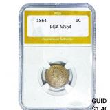 1864 Indian Head Cent PGA MS64
