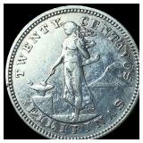 1905 Philippines Silver 20 Centavos