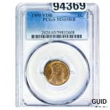 1909 VDB Wheat Cent PCGS MS65 RB
