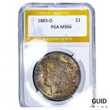 1883-O Morgan Silver Dollar PGA MS66