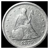 1875-S Silver Twenty Cents LIGHTLY CIRCULATED
