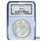 1879 Morgan Silver Dollar NGC MS63