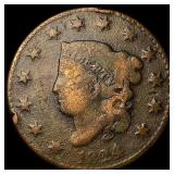 1824 Coronet Head Large Cent LIGHTLY  CIRCULATED