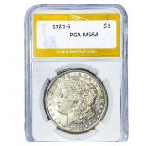 1921-S Morgan Silver Dollar PGA MS64