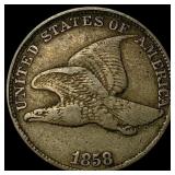 1858 Flying Eagle Cent ABOUT UNCIRCULATED