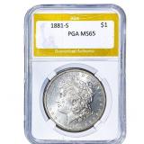 1881-S Morgan Silver Dollar PGA MS65
