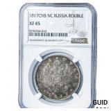 1817CNB NC Russia Silver 1 Rouble NGC XF45