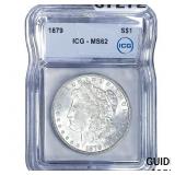 1879 Morgan Silver Dollar ICG MS62