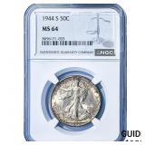 1944-S Walking Liberty Half Dollar NGC MS64