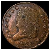 1828 Classic Head Half Cent NEARLY  UNCIRCULATED