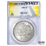 1887 Morgan Silver Dollar ANACS MS63