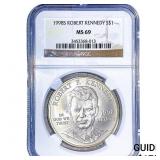 1998-S Robert Kennedy Silver Dollar NGC MS69