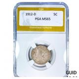 1912-D Liberty Victory Nickel PGA MS65