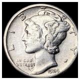 1924-S Silver Mercury Dime CLOSELY  UNCIRCULATED