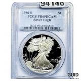 1986-S Silver Eagle PCGS PR69 DCAM