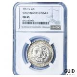 1951-S Washington Carver Half Dollar NGC MS65