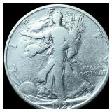1927-S Silver Walking Liberty Half Dollar  LIGHTL