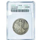 1917-S Walking Liberty Half Dollar ANACS F15