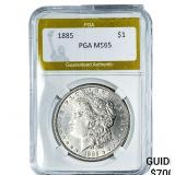 1885 Morgan Silver Dollar PGA MS65