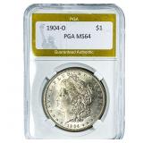 1904-O Morgan Silver Dollar PGA MS64