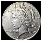 1934-S Silver Peace Dollar CLOSELY UNCIRCULATED