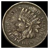 1859 Copper-Nickel Indian Head Cent NEARLY UNCIRCU