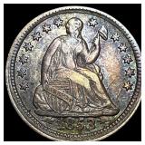 1853 Arrows Seated Liberty Half Dime CHOICE AU